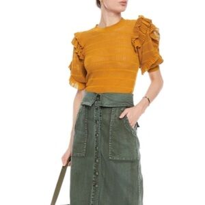 ULLA JOHNSON Aveline Top in Marigold